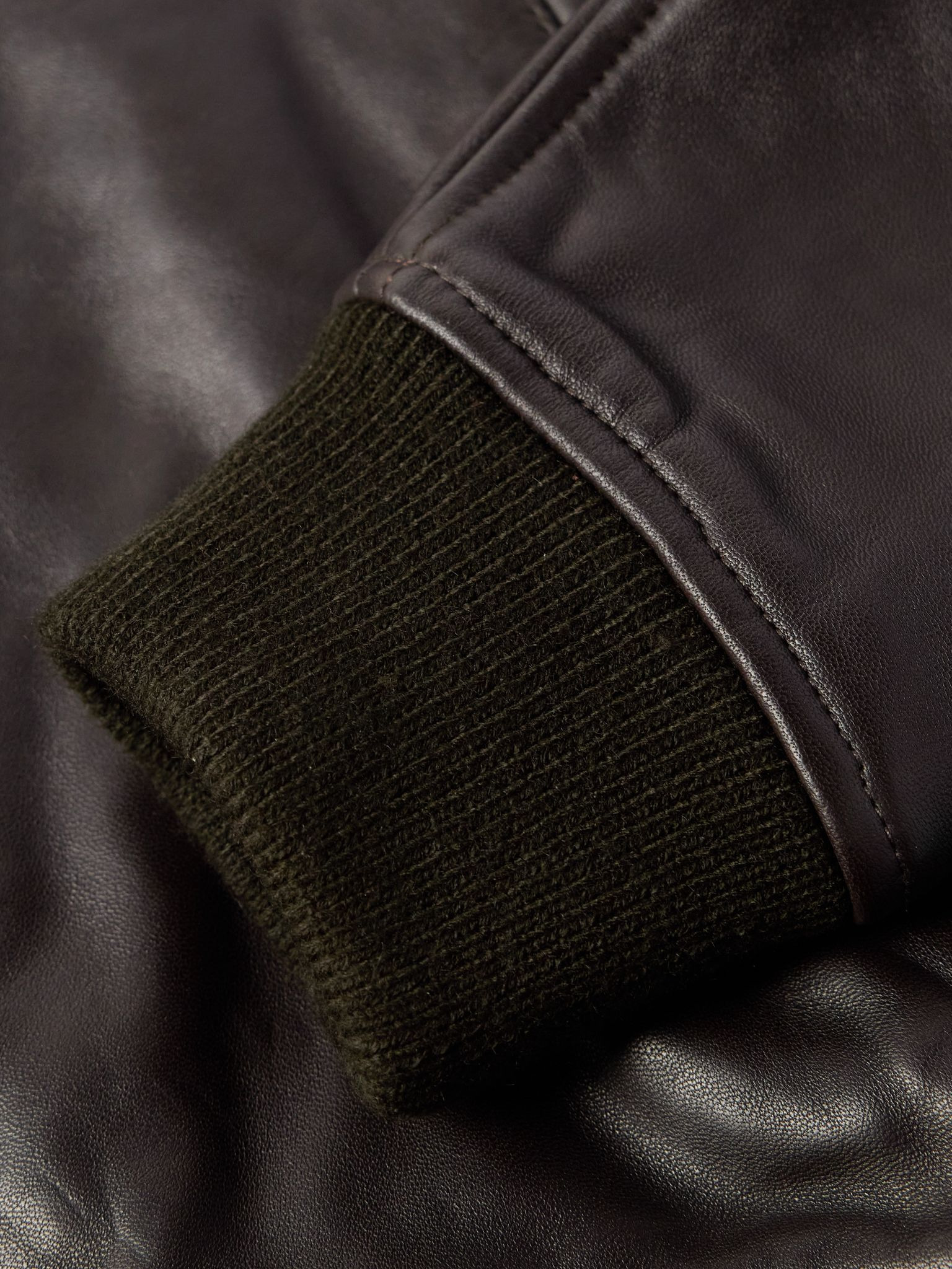 Craig Leather Bomber Jacket Brown - 6