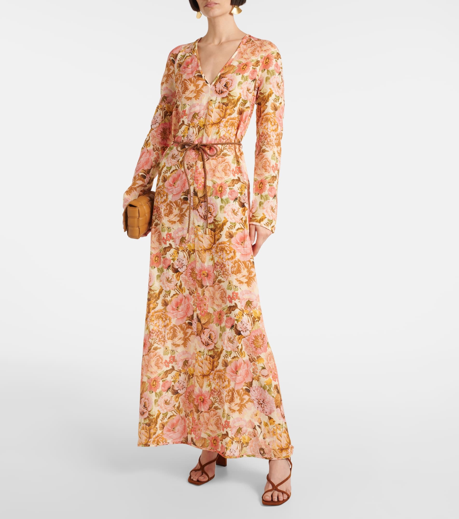 Floral linen maxi dress - 2