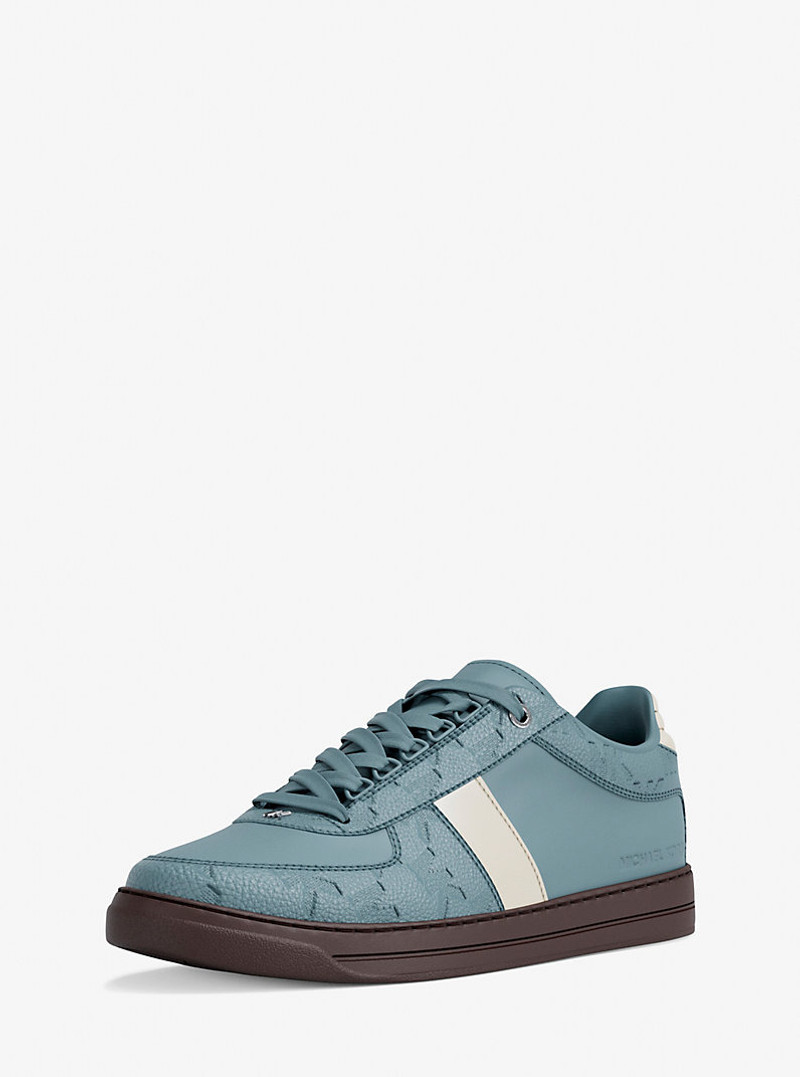 MICHAEL KORS Brady Logo Embossed Leather Sneaker outlook
