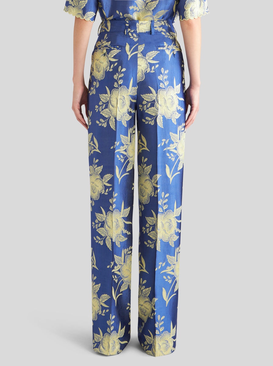 FLORAL JACQUARD TROUSERS - 4