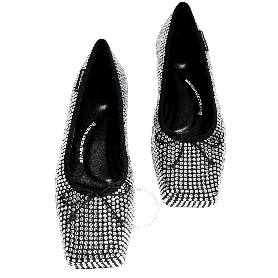 T by Alexander Wang Billie Crystal-Embellished Ballet Flats - 2