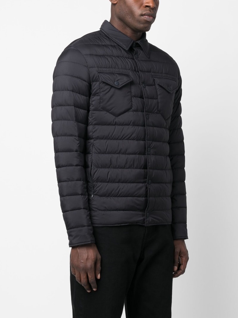 two-pocket buttoned quilted jacket - 4
