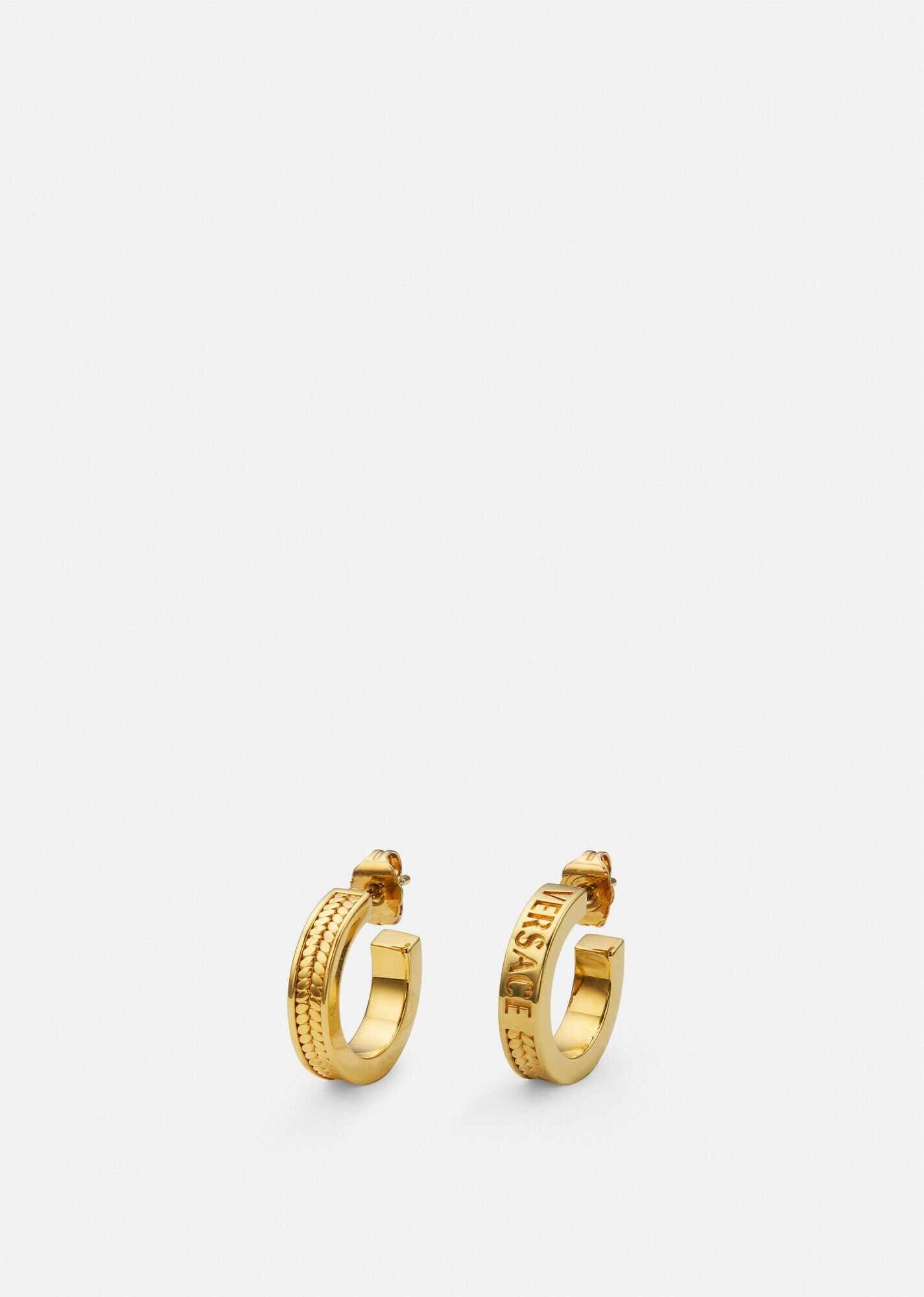 Versace Chain Hoop Earrings - 1