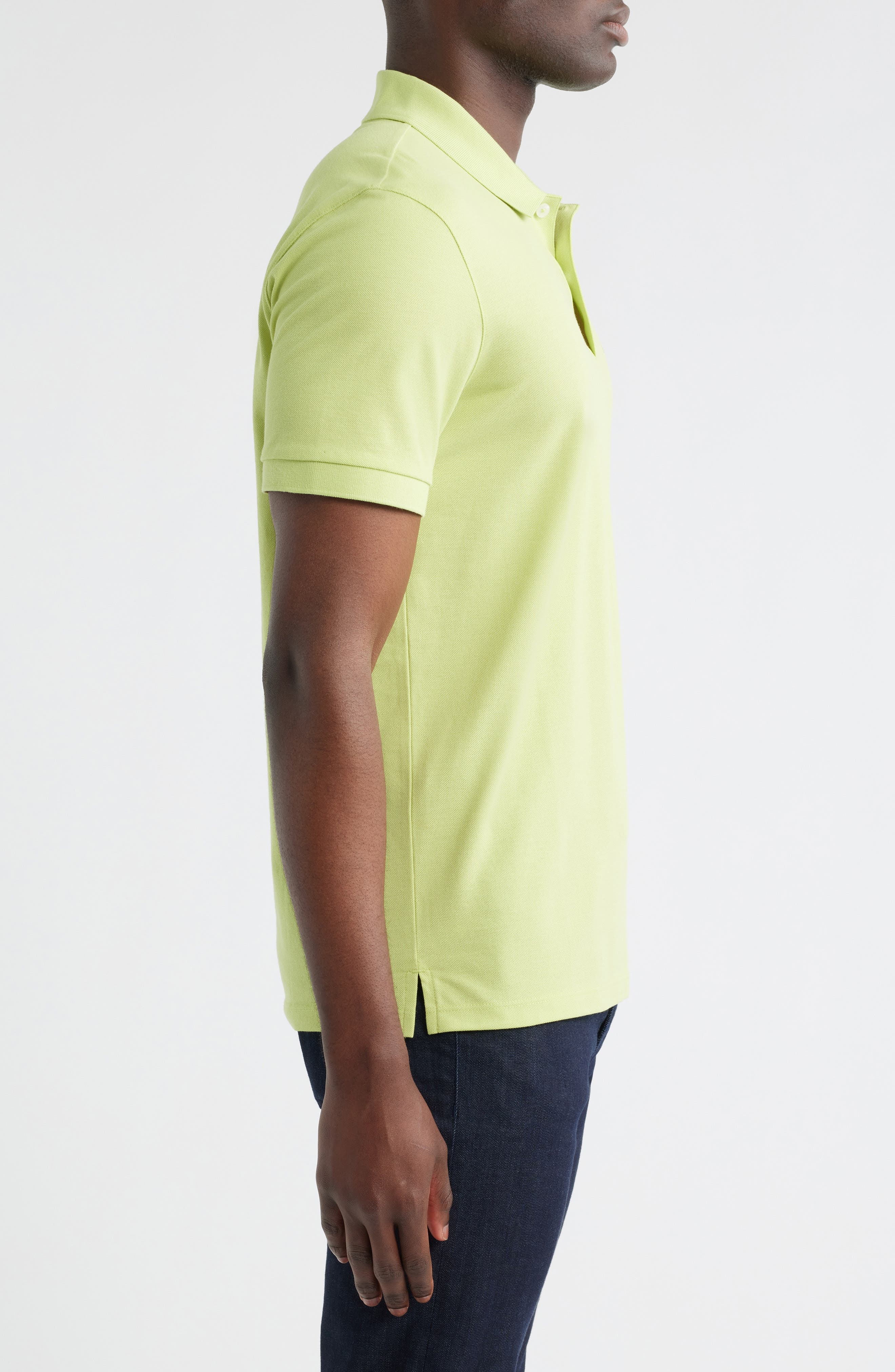 BOSS Pallas Cotton Polo in Light Green at Nordstrom - 3