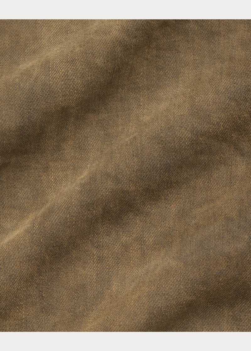 Fleece-Collar Brown Denim Jacket 6