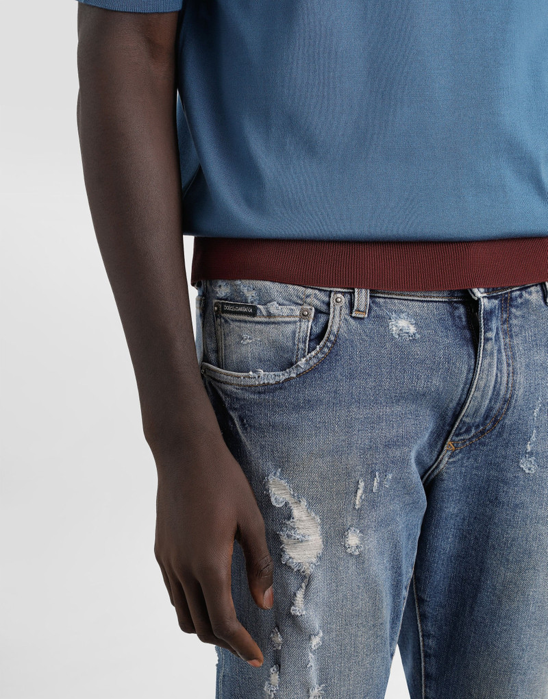 Slim-fit stretch cotton jeans with tag 4