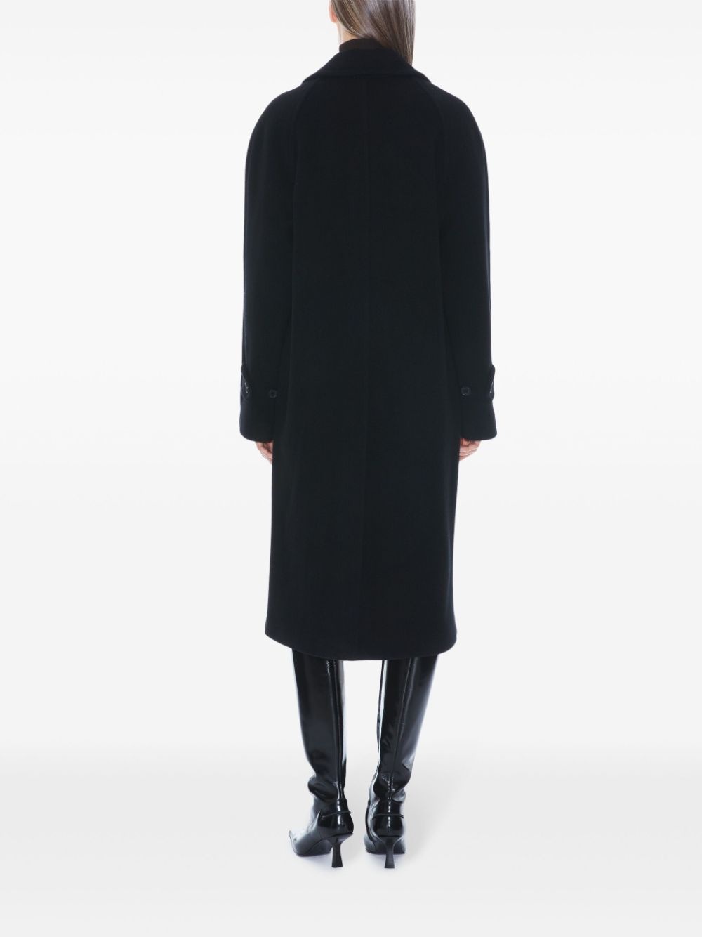 notched-lapels single-breasted coat - 3