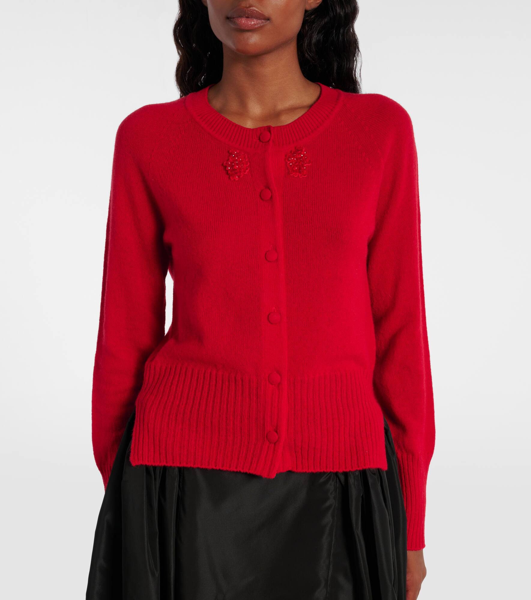 Embellished cashmere cardigan - 6