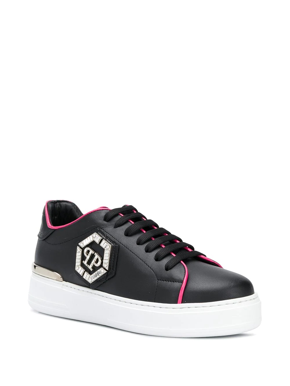 logo plaque low-top sneakers - 2