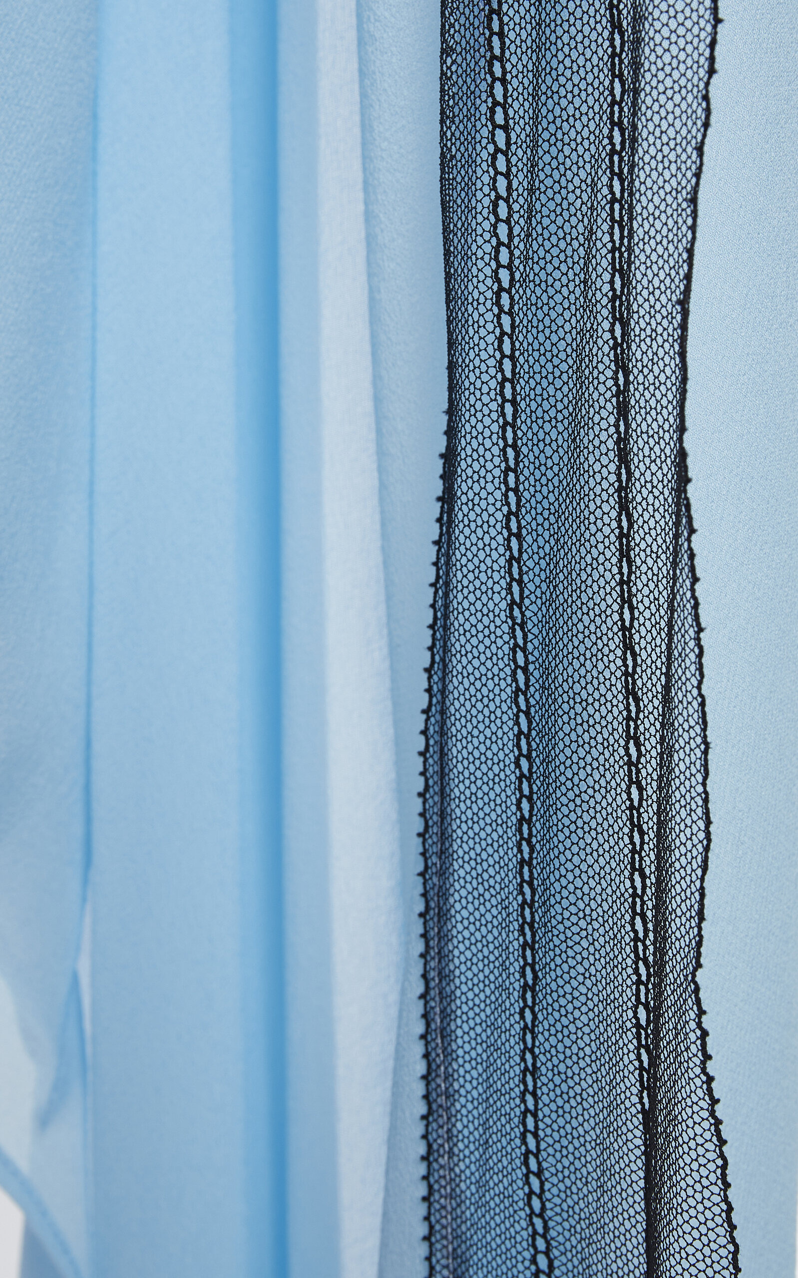 Framed Floating Silk Midi Dress blue - 5