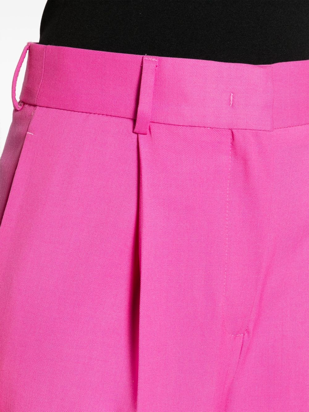 pleated straight-leg trousers - 5