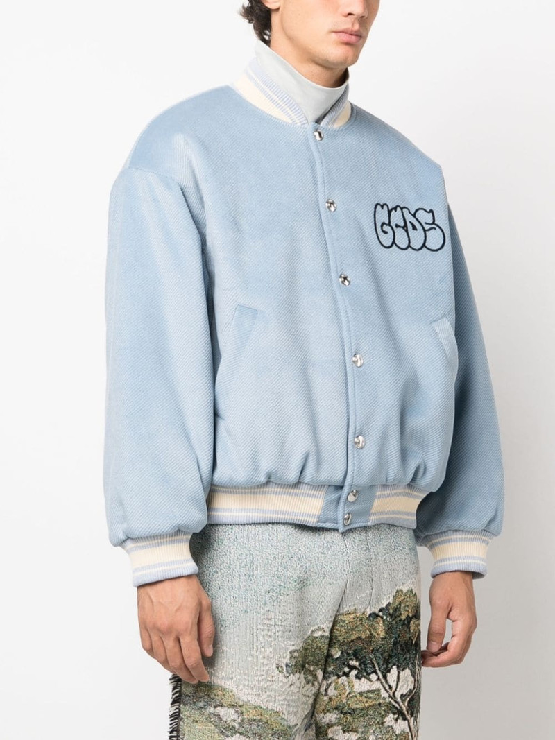 GCDS graffit-logo Varsity bomber jacket outlook
