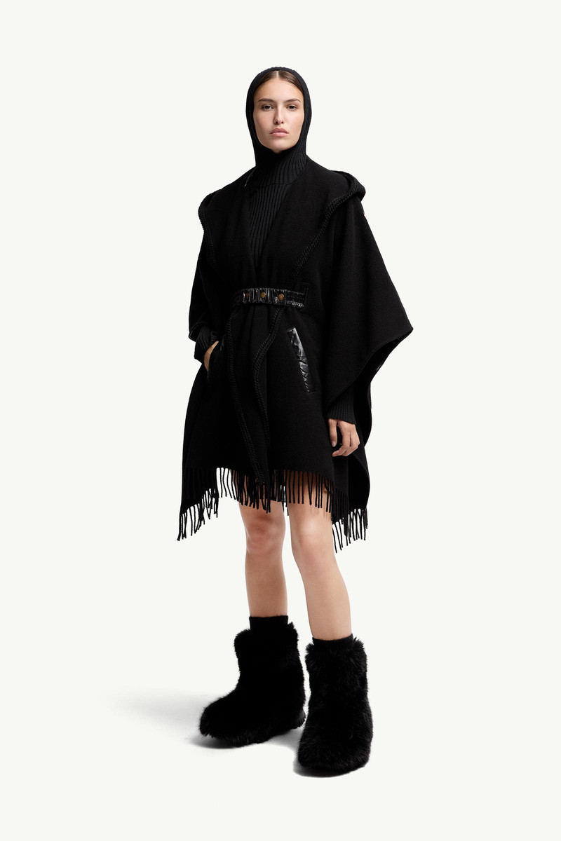 Moncler Belted Wool Cape outlook