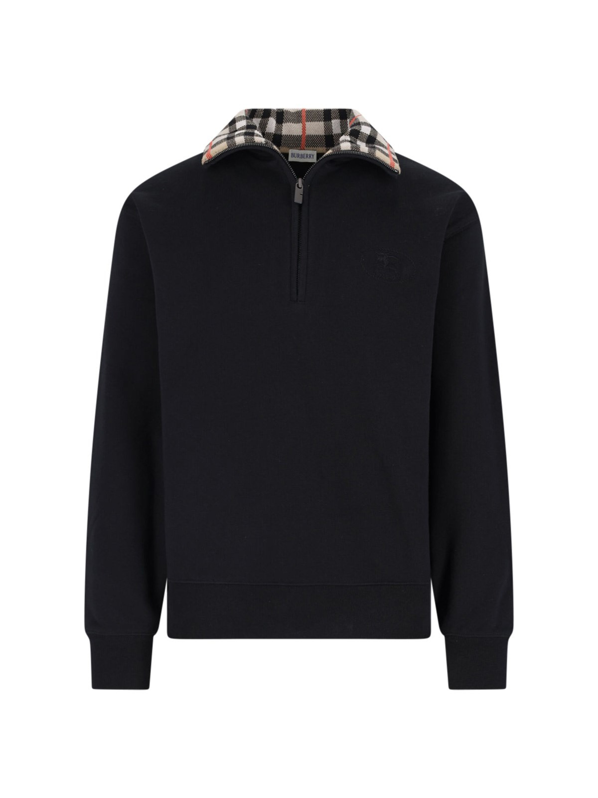 'CHECK' ZIP SWEATER - 1