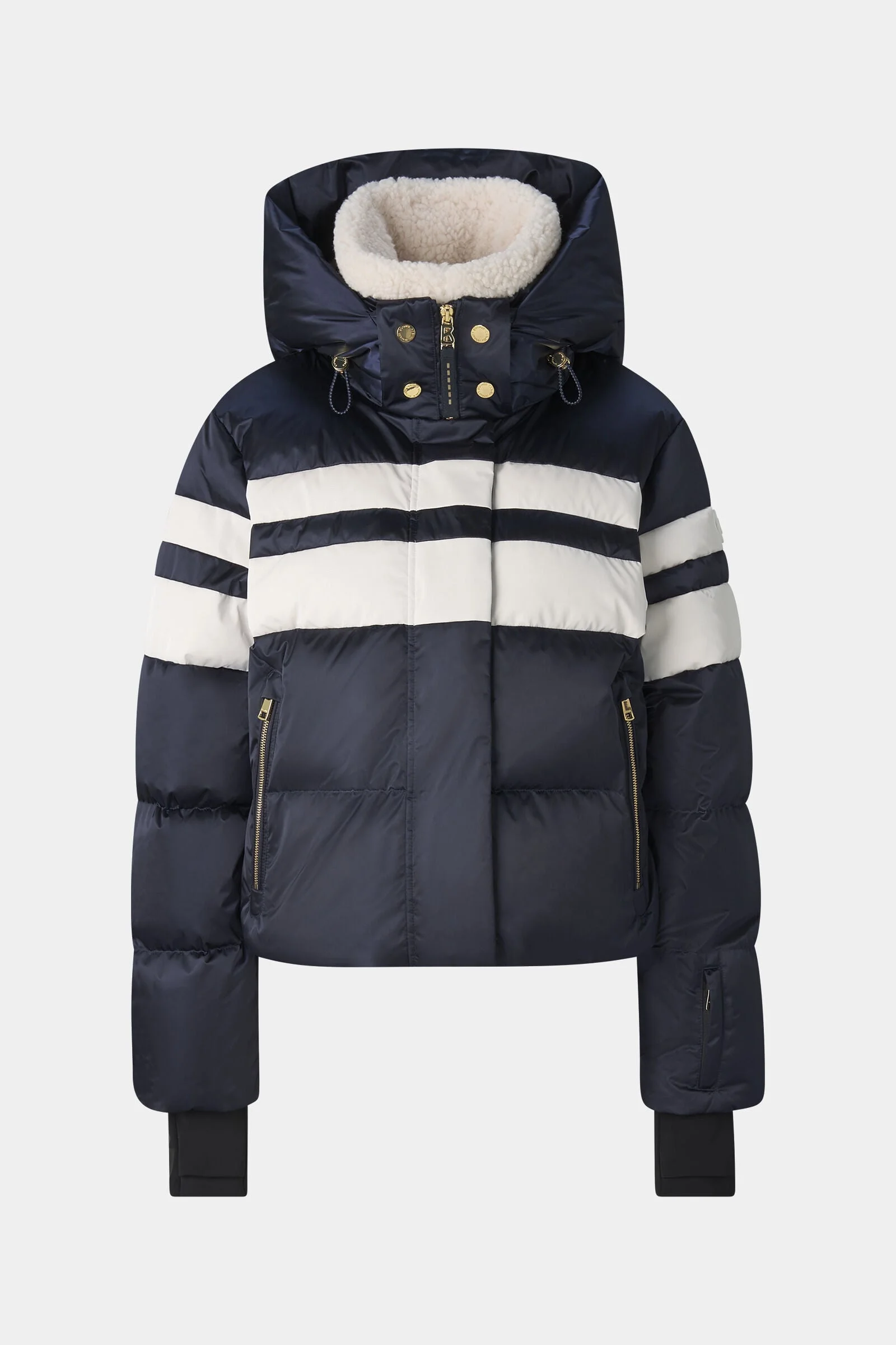 Silla Down Ski Jacket in Navy/White - 1