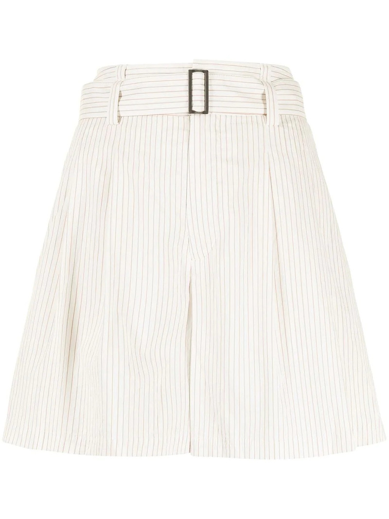 belted flared shorts 1