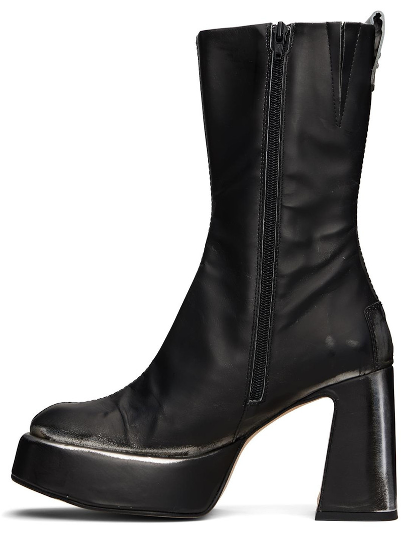 MIISTA Black & White Apple Ankle Boots outlook
