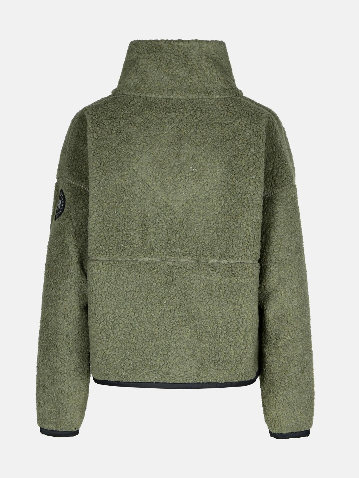 'SIMCOE' GREEN WOOL BLEND FLEECE - 3