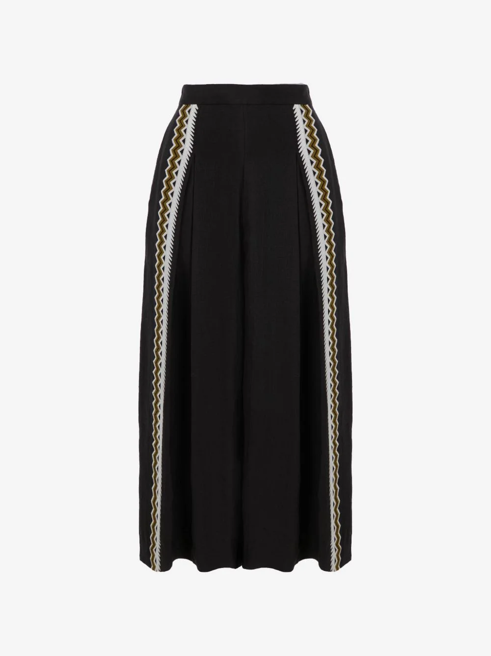 Avalon embroidered linen trousers - 1