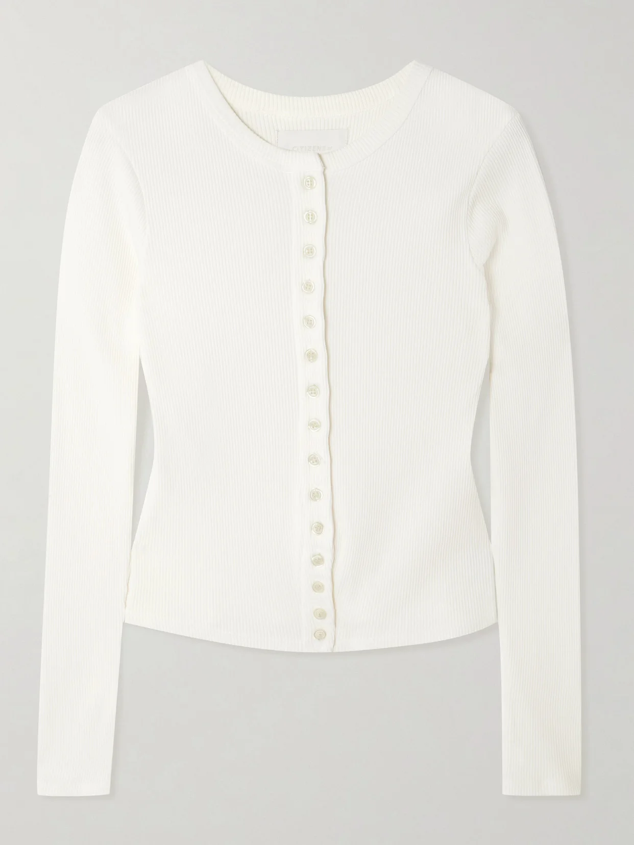 Kari Ribbed Stretch-jersey T-shirt - 1