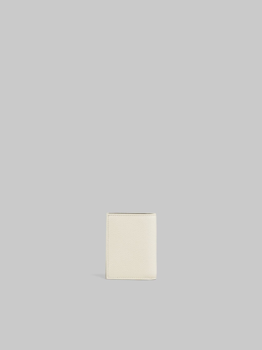 IVORY LEATHER BIFOLD WALLET WITH MARNI MENDING EMBROIDERY - 3