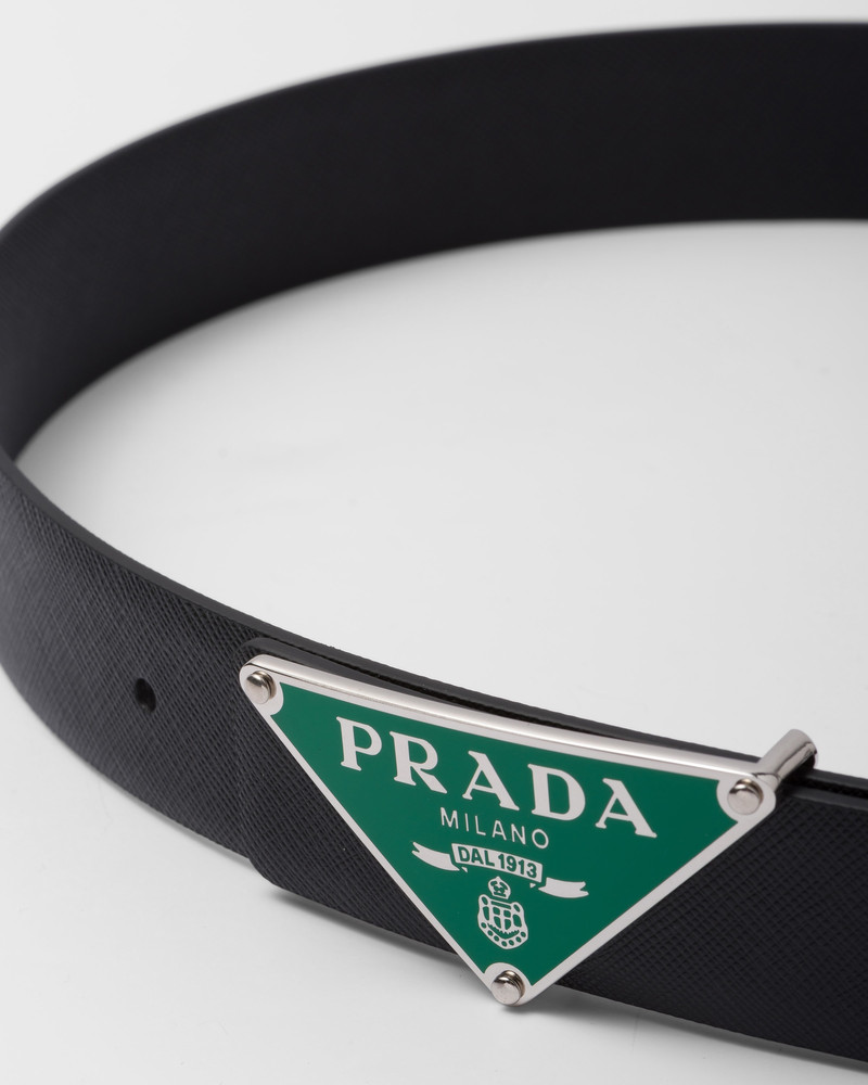 Prada Enameled metal belt buckle outlook