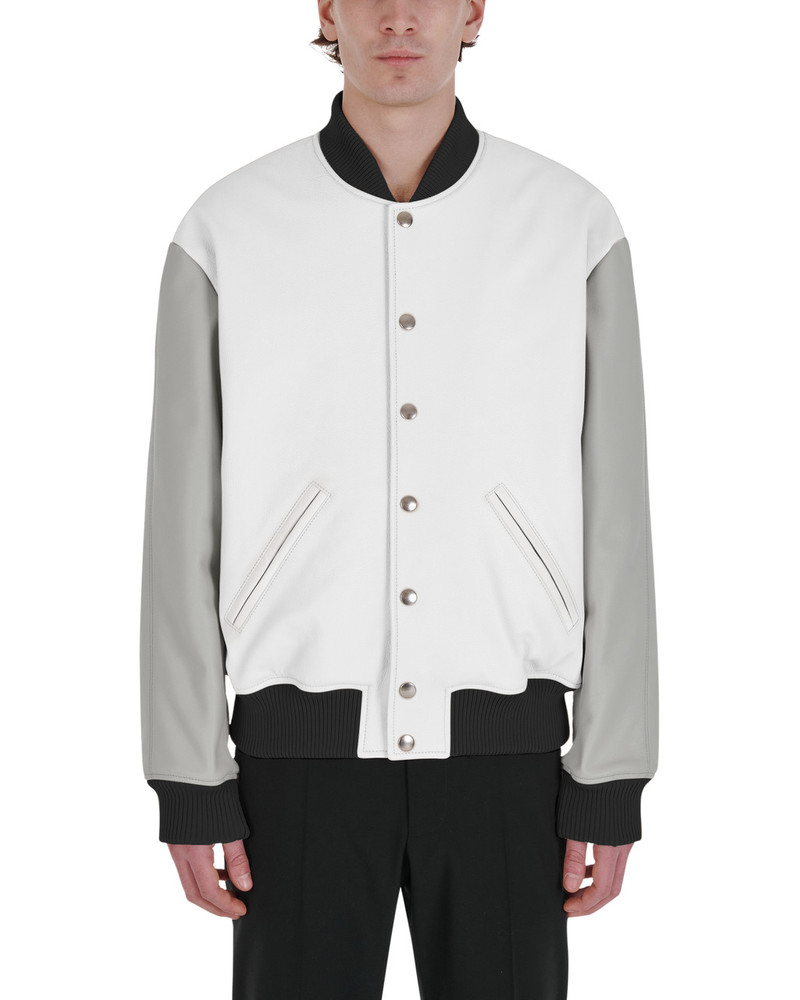 1017 ALYX 9SM EMBROIDERED LEATHER LOGO VARSITY JACKET outlook
