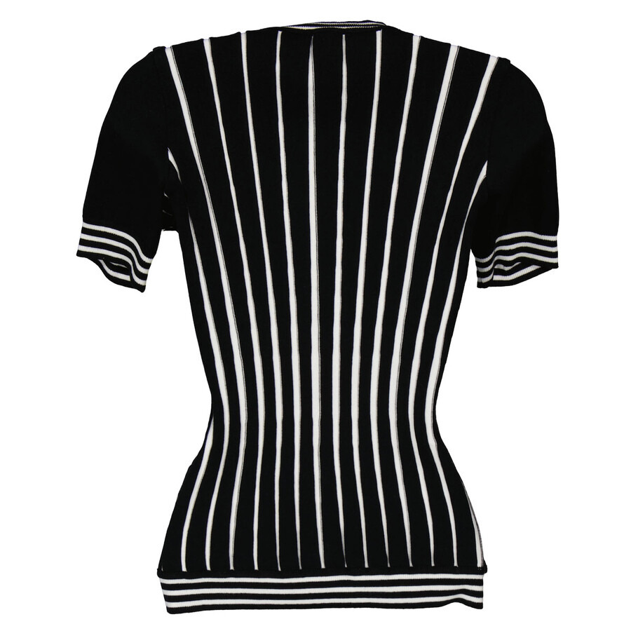 Philipp Plein Intarsia Stripes Short-Sleeve Pullover - 2