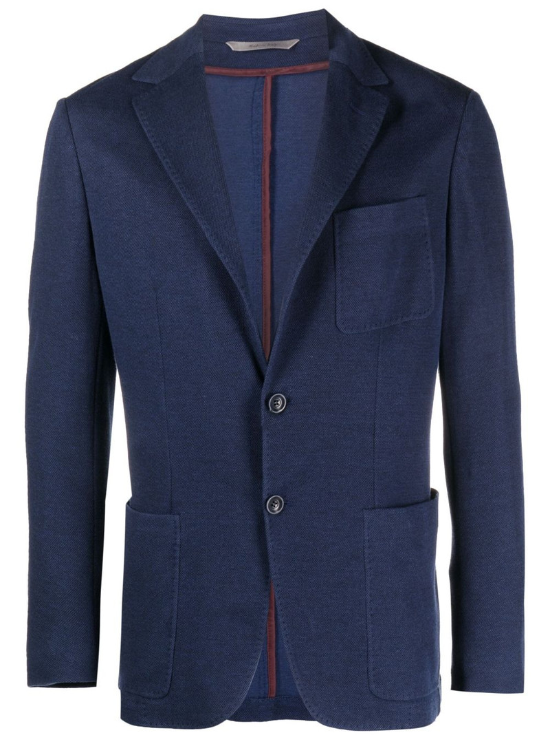 single-breasted jersey blazer 1