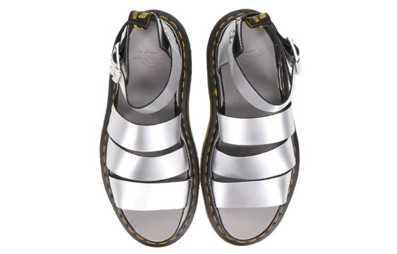 (WMNS) DrMartens Clarissa Thick Sole Sandals Silver 26687972 4