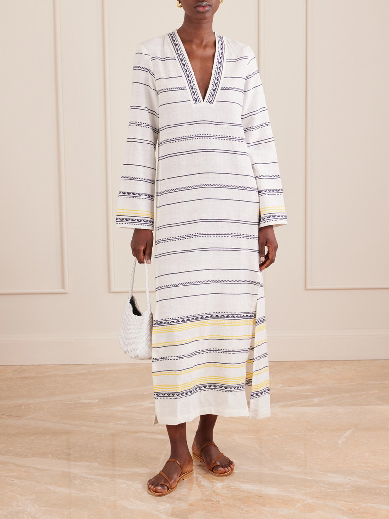 lemlem Theodora Striped Linen Maxi Dress outlook