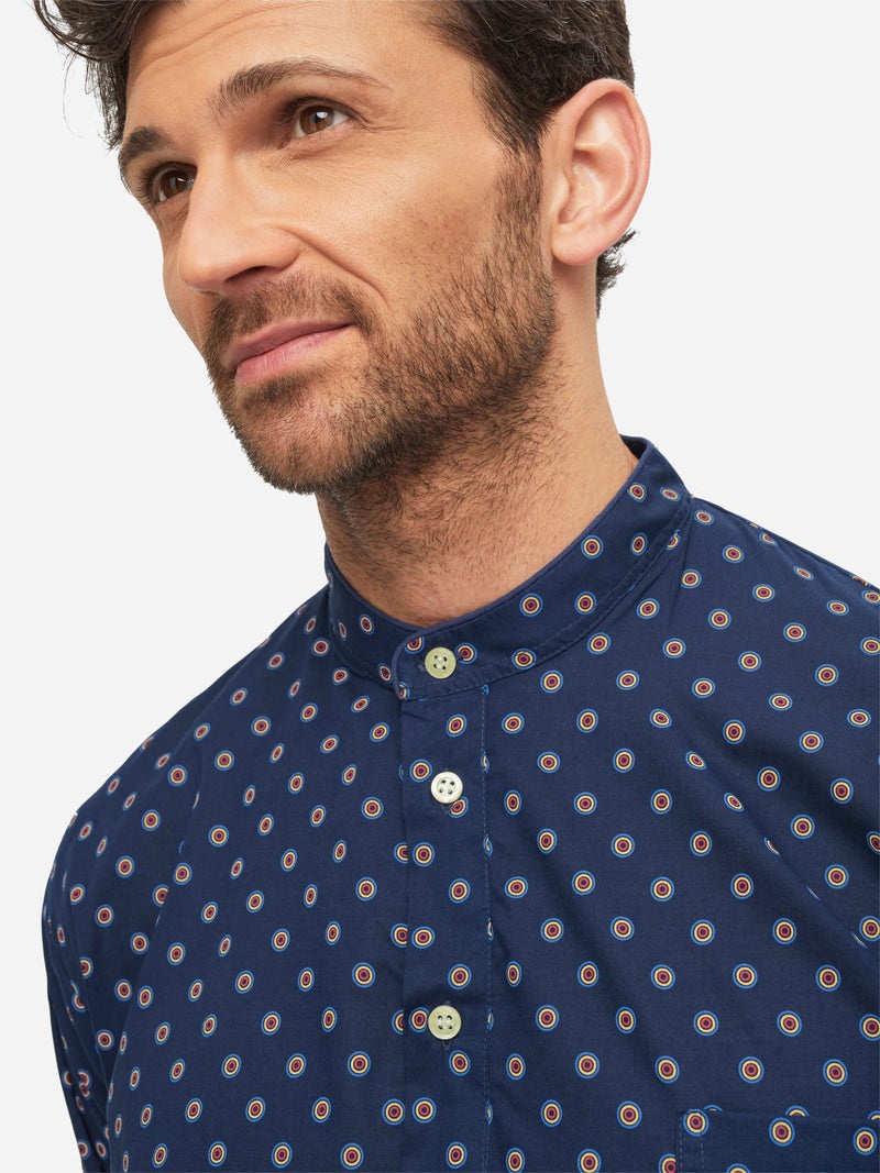 Men's Nightshirt Nelson 90 Cotton Batiste Navy - 5