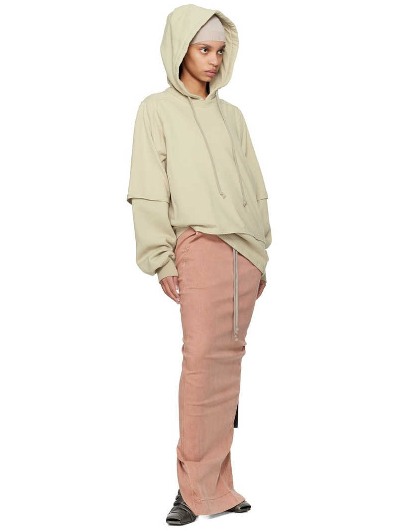 Rick Owens DRKSHDW Pink Pull On Pillar Denim Maxi Skirt outlook