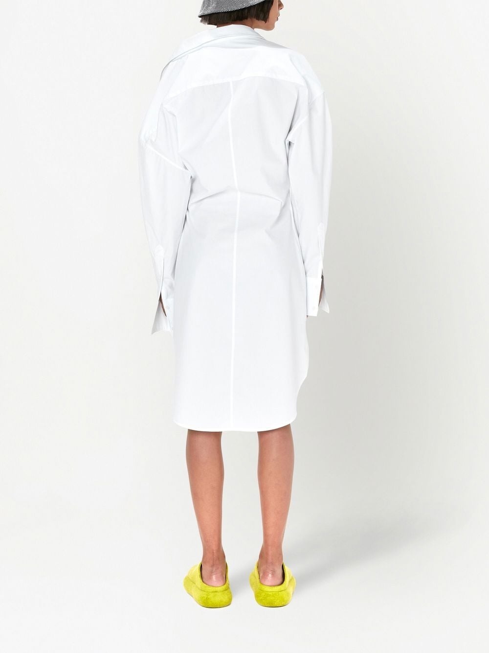 lace-detail shirt dress - 4