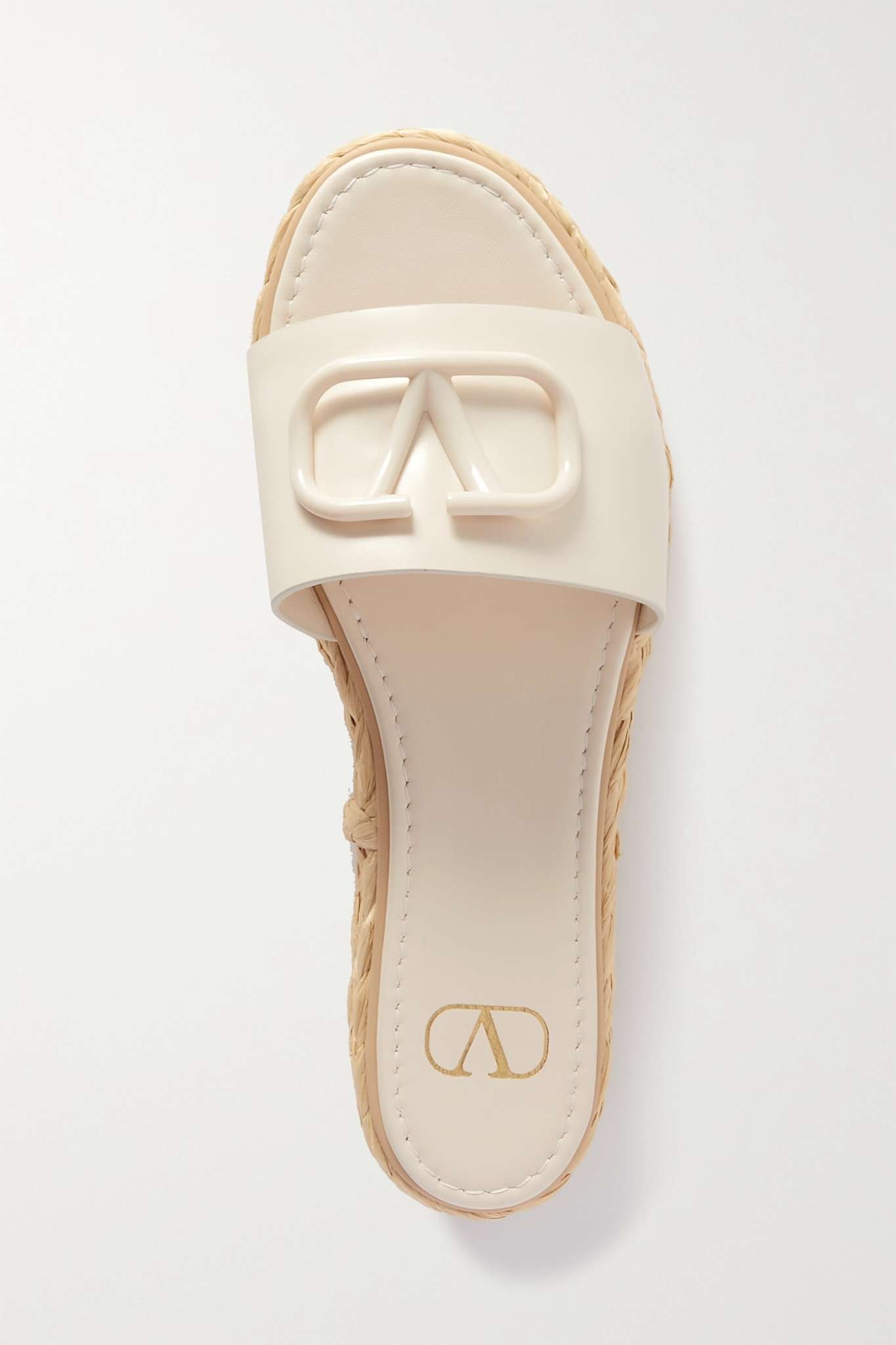 Valentino Garavani VLOGO leather espadrille slides - 5