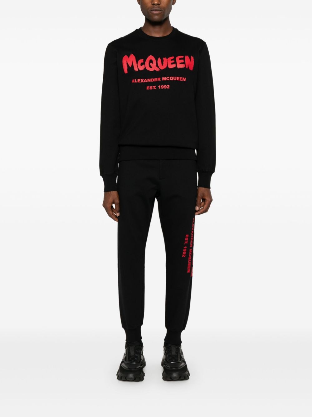 Alexander McQueen logo-print cotton sweatshirt | REVERSIBLE