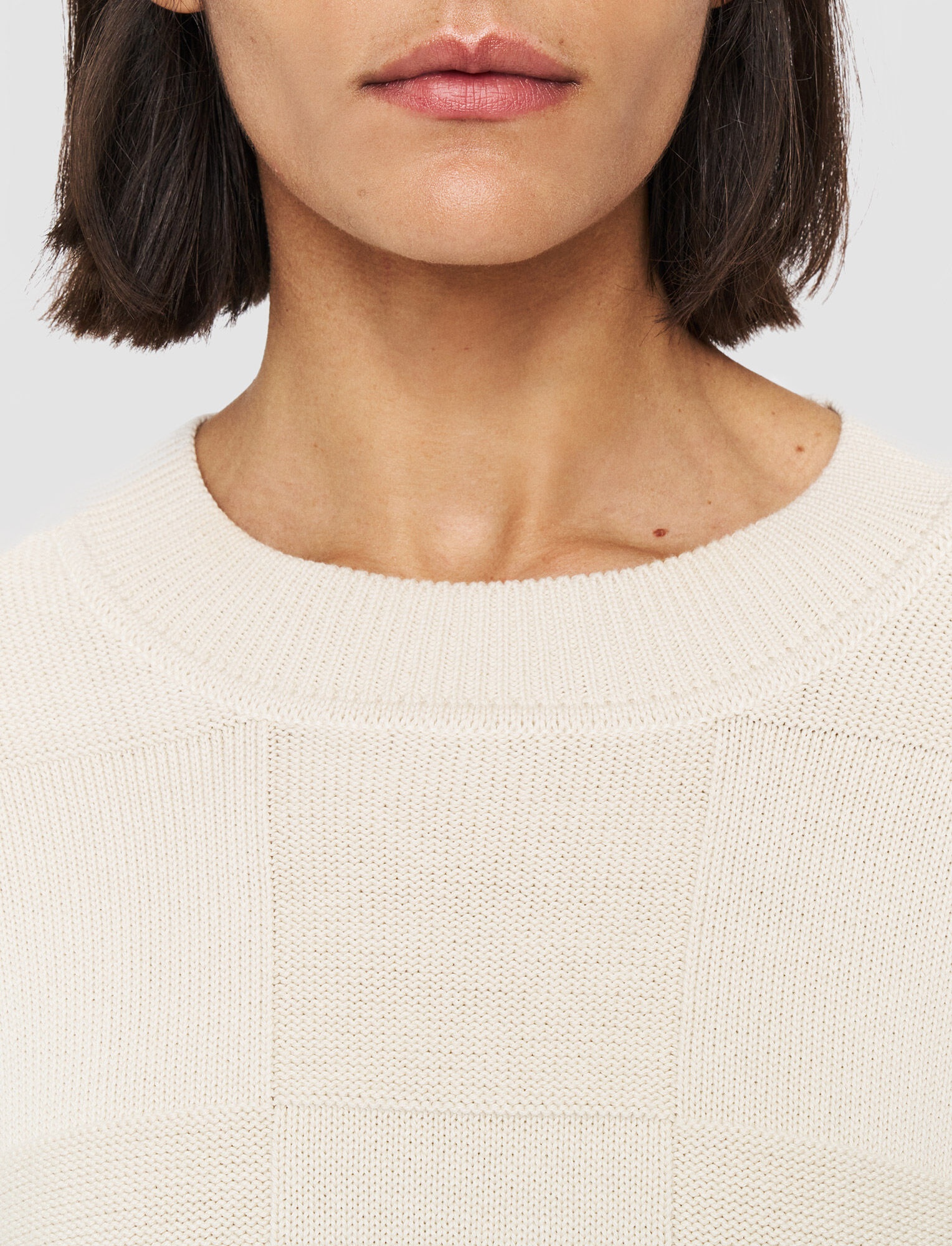 Textured Vichy Crew Neck Jumper - 5