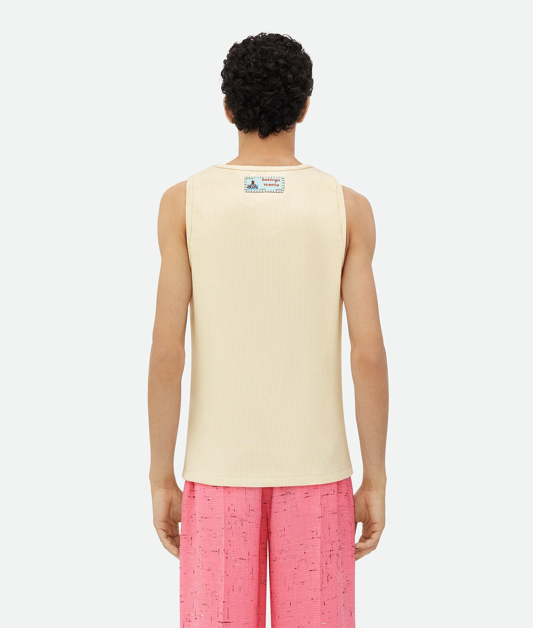 Cotton Rib Tank Top With Label - 3