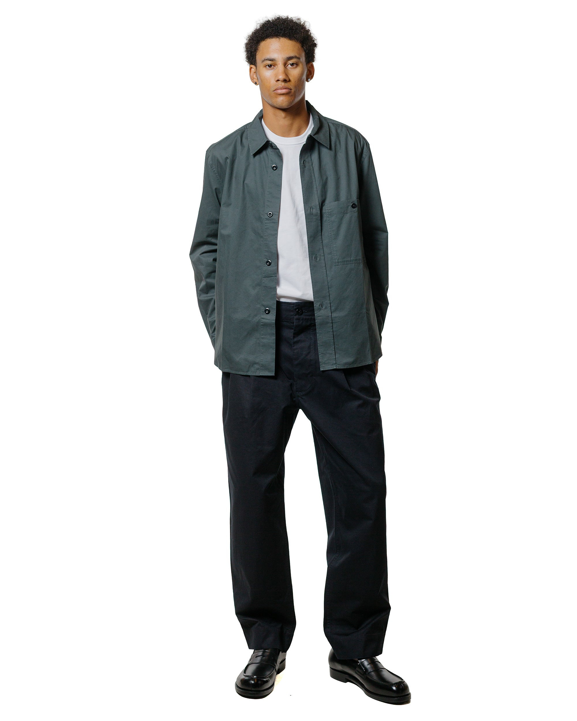 MHL Overall Shirt Lightweight Brushed Cotton Algae - 4