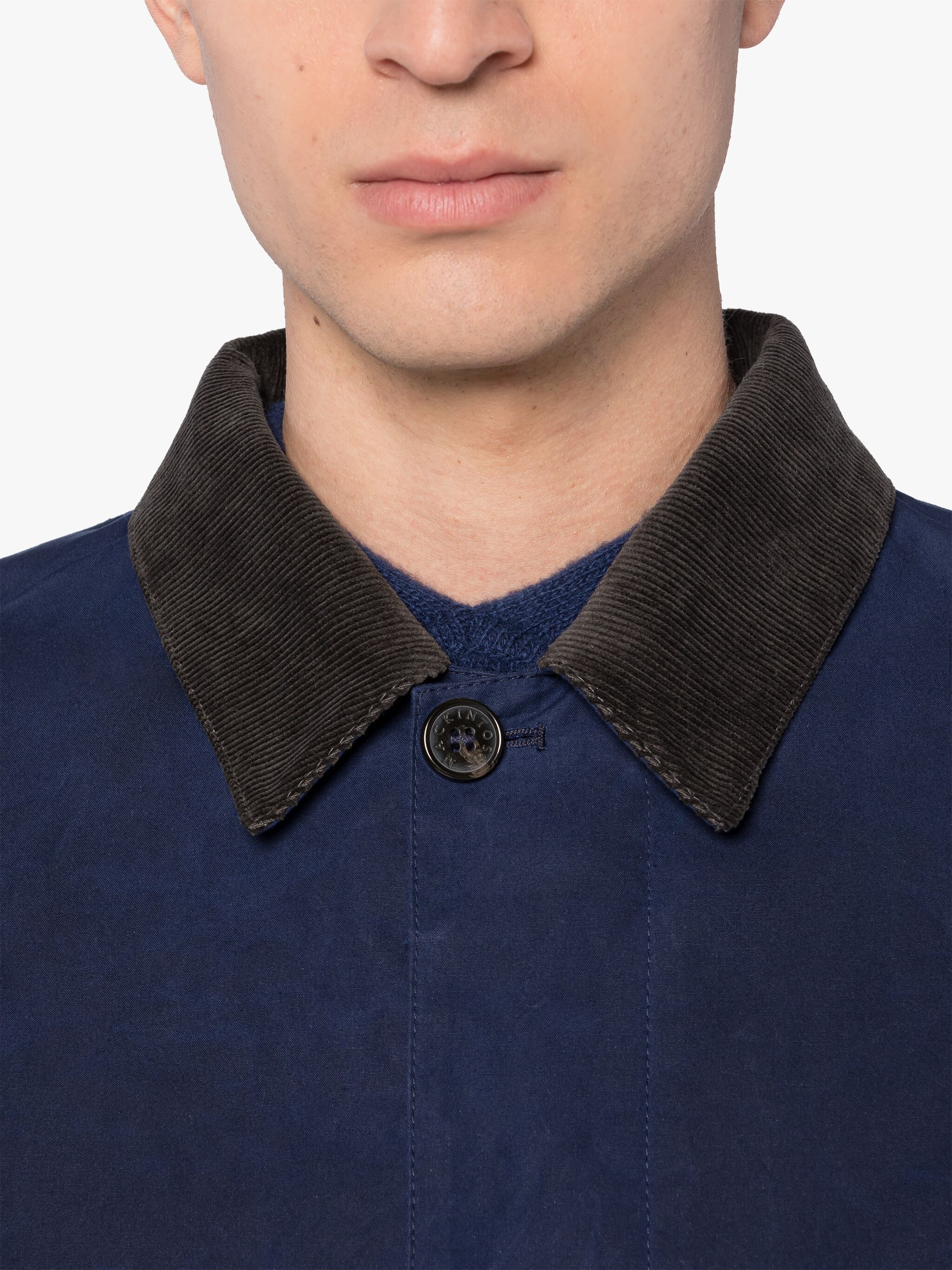 DRIZZLE NAVY WAXED COTTON CHORE JACKET - 5