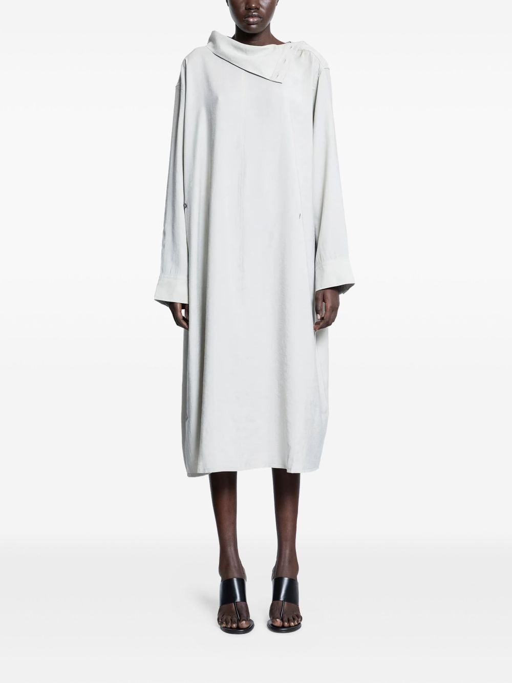 Leat high-neck draped dress - 2