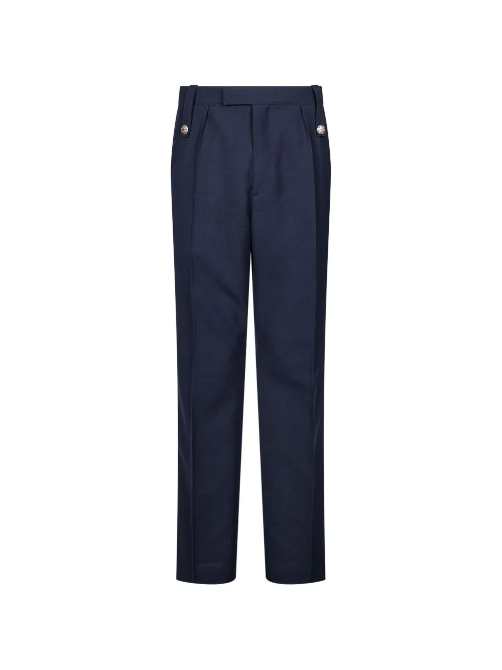 button-detail pleated trousers - 1