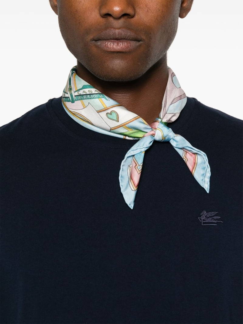 Pegaso-embroidered cotton T-shirt 5