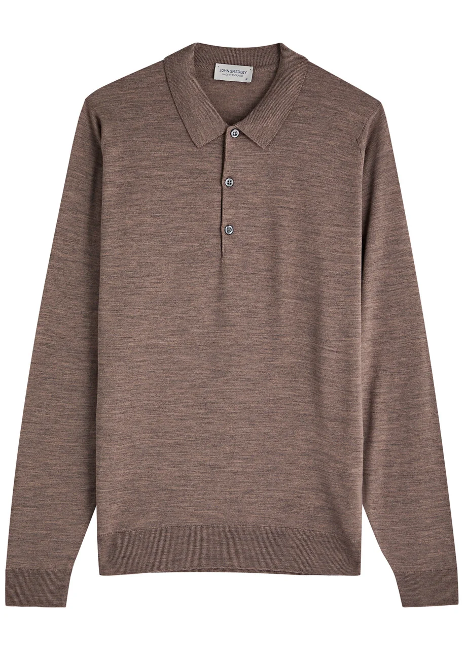 John Smedley Belper Wool Polo Shirt - 1