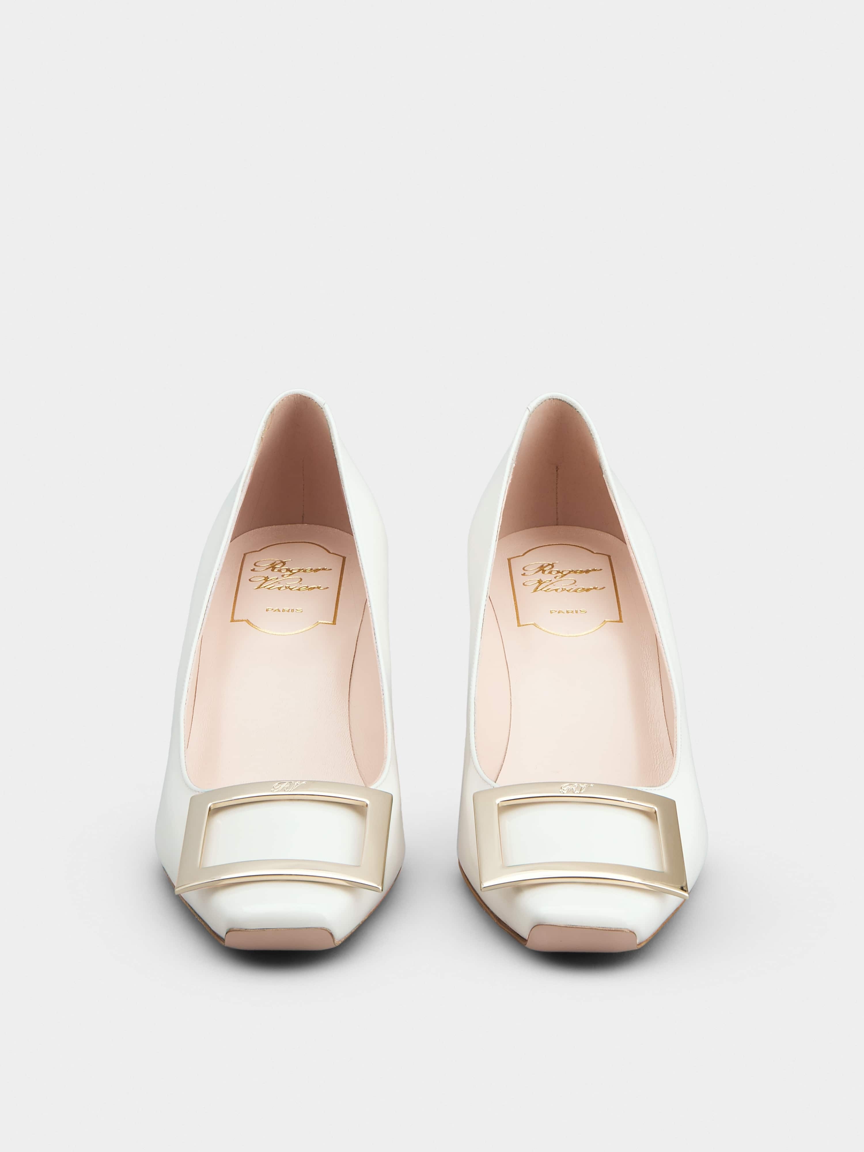 Trompette Metal Buckle Pumps in Patent Leather - 4