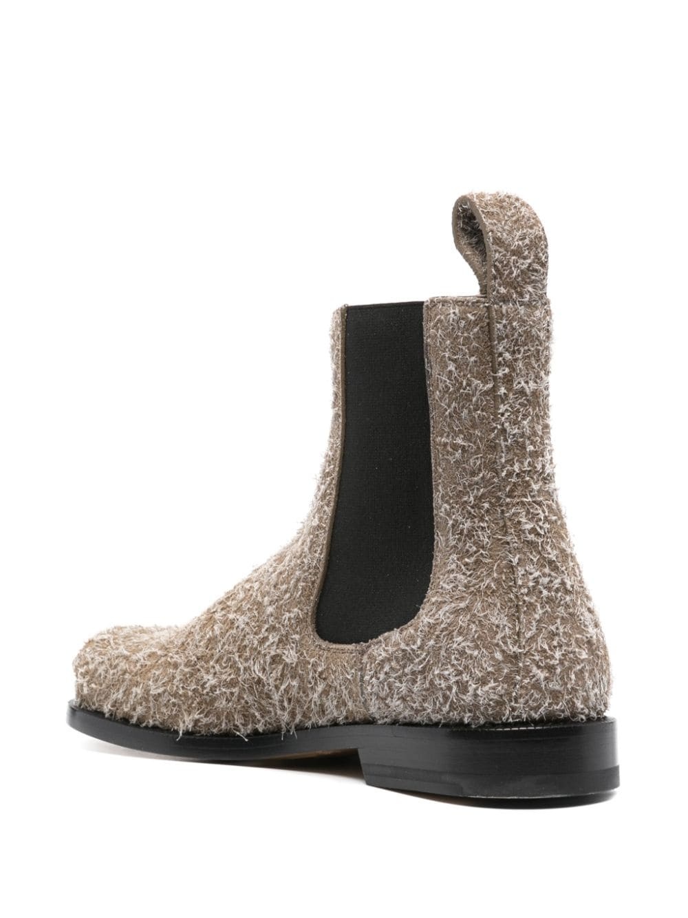 textured round-toe boots - 3