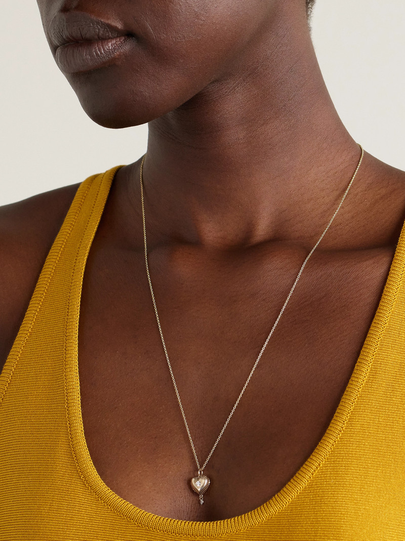 PERSÉE Locket 9-karat Gold Diamond Necklace outlook