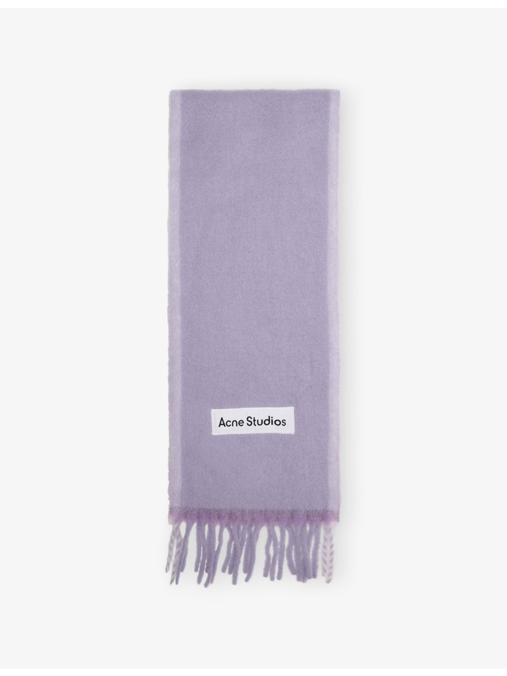 Check Fringe Wool-Blend Scarf - 1