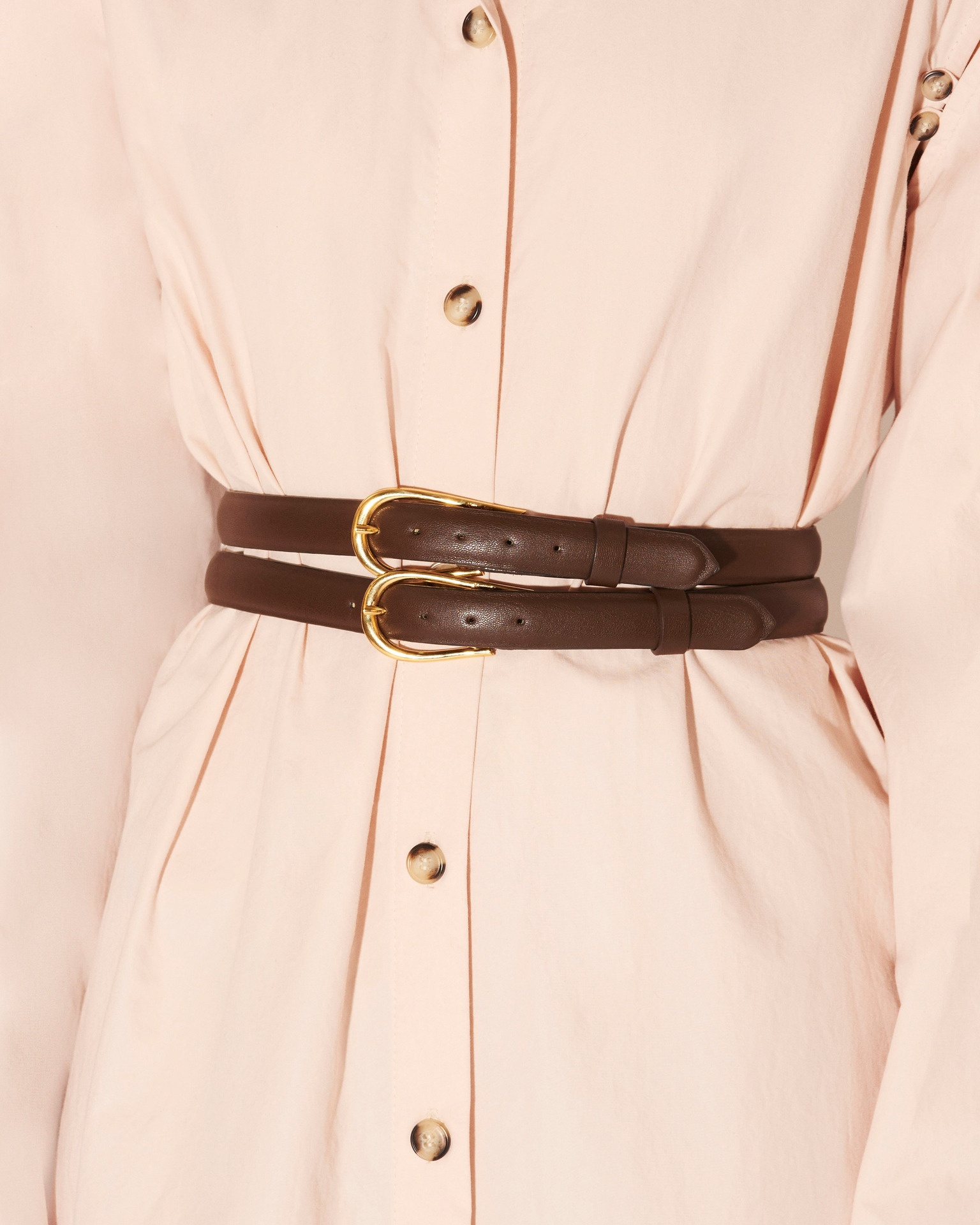 HORACE - Vegan nappa belt - Brown - 3