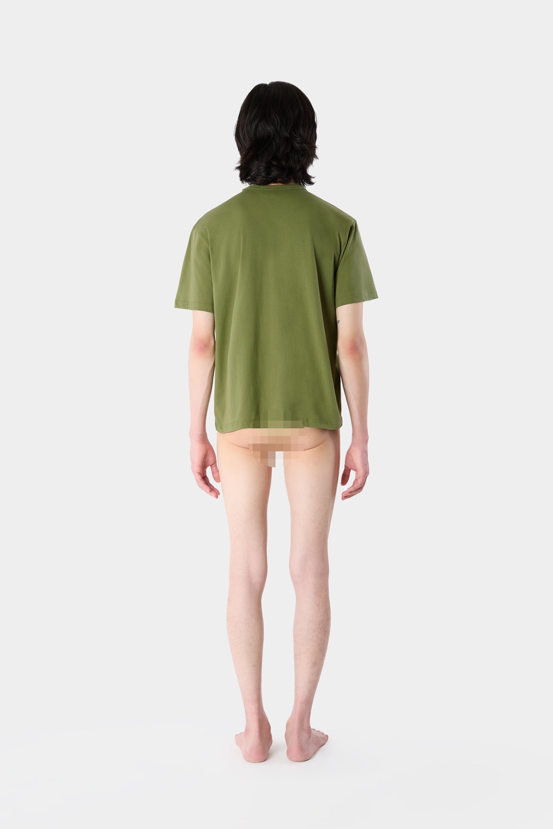BIG LOGO SPRAYED T-SHIRT / military green - 7